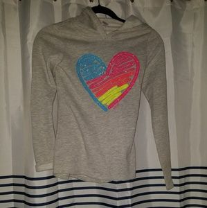 Justice Gray heart hoodie  top